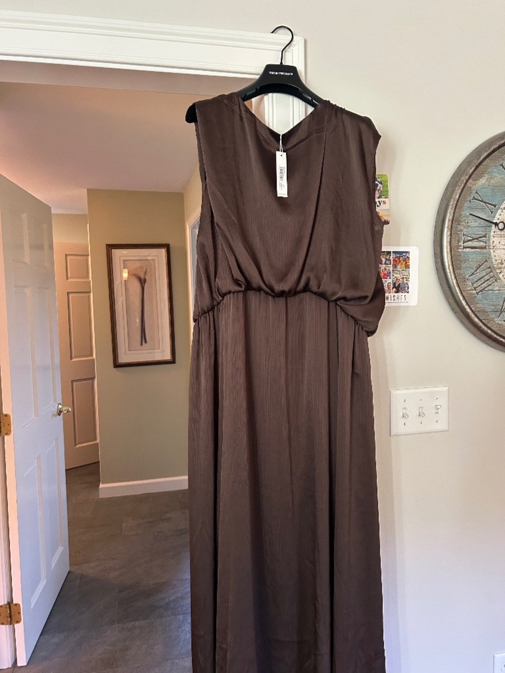 Trina Turk Chocolate Brown one piece long dress XL